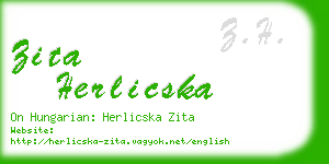 zita herlicska business card